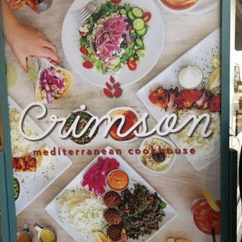 Crimson - Outside sign - Mediterranean Near Me - Santa Monica, California