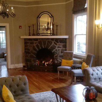 Princess Anne Hotel - Common sitting room with fireplace - Hotels Near Me - Asheville, North Carolina