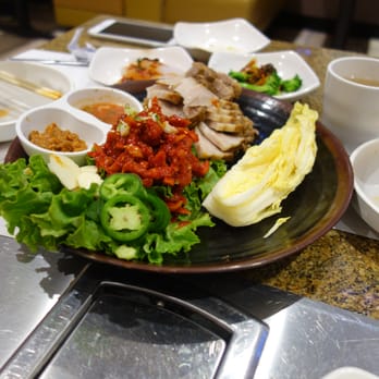 Gam Ja Chon - Daeji Bo-Samm (Boiled Sliced Pork with Cabbage) - Korean Near Me - Rowland Heights, California