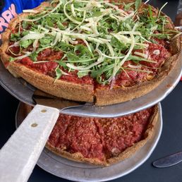 Large Sausage, Hot Honey and Arugula
