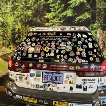 High Desert Museum - Car w Bigfoot stickers - Museums Near Me - Bend, Oregon