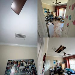 Texas License Professional - Before and After pictures of a water damage restoration job