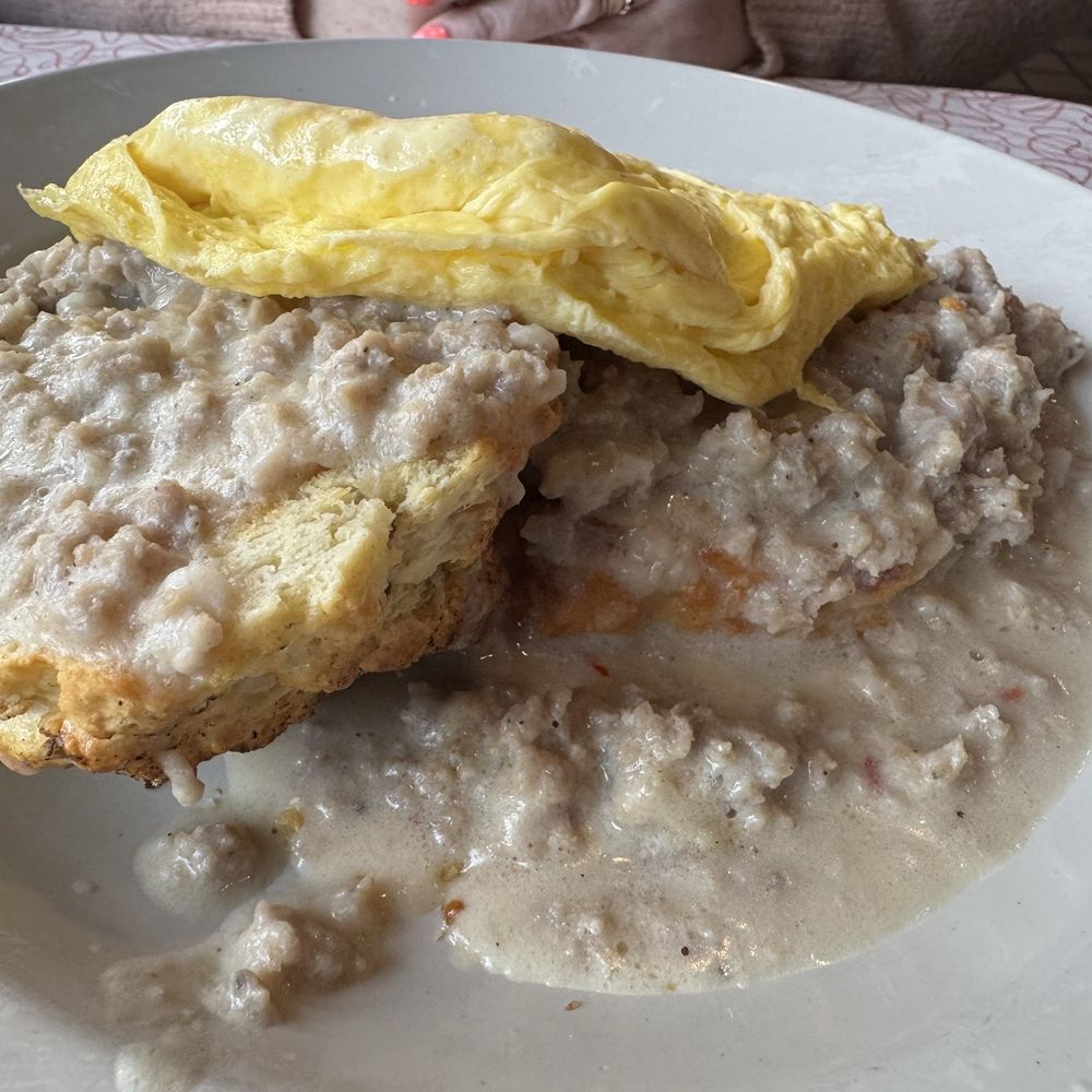 Other Side Diner - Biscuits with sausage gravy and two eggs - Diners Near Me - Portland, Maine Other Side Diner - Biscuits with sausage gravy and two eggs - Diners Near Me - Portland, Maine