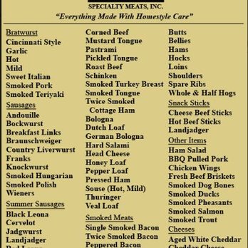 Thurn's Specialty Meats - The produces they always have. - Meat Shops Near Me - Columbus, Ohio Thurn's Specialty Meats - The produces they always have. - Meat Shops Near Me - Columbus, Ohio