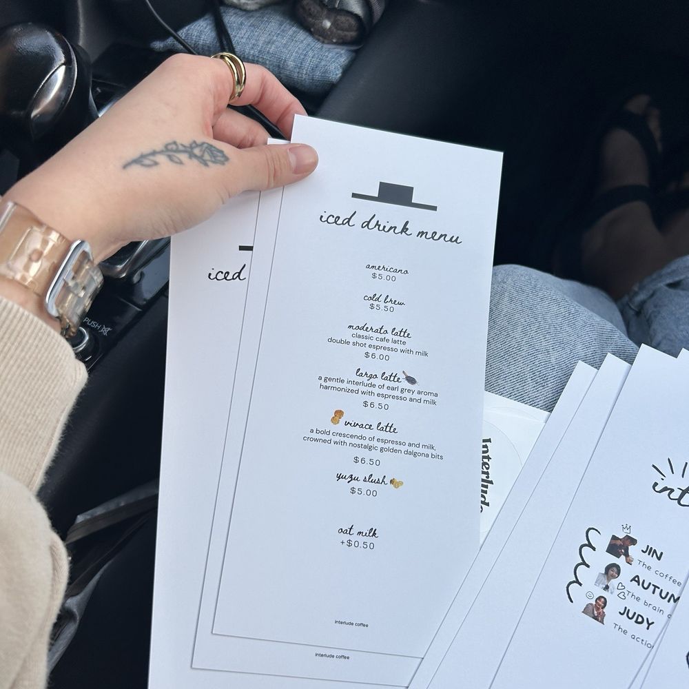 Menus and stickers!