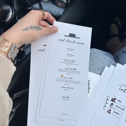 Menus and stickers!