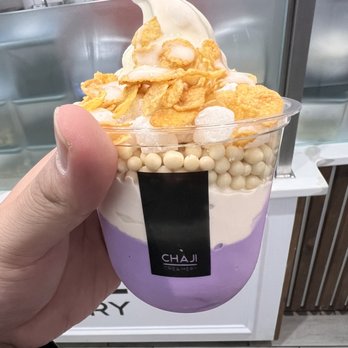 Chaji Creamery - Half earl grey half ube sundae! - Ice Cream & Frozen Yogurt Near Me - Quincy, Massachusetts Chaji Creamery - Half earl grey half ube sundae! - Ice Cream & Frozen Yogurt Near Me - Quincy, Massachusetts