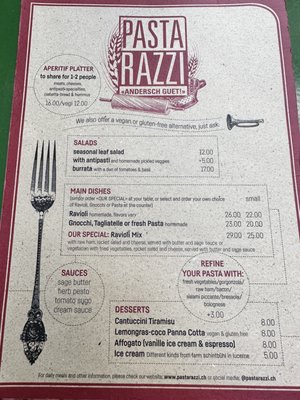 Menu photo 2 Pastarazzi Luzern, LU