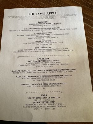 Menu photo 3 The Love Apple Taos, NM Menu photo 3 The Love Apple Taos, NM