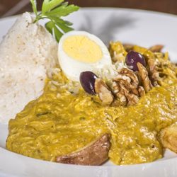 Aji de Gallina, pulled chicken breast.