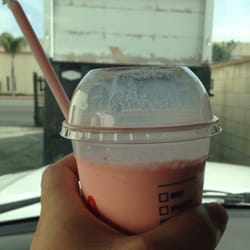 Carl's Jr - I asked for no whipped cream and this shows you how much a $4.30 hand scooped strawberry shake is left out!