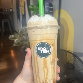 Protein Factory - Caramel Frappe Protein Shake - Juice Bars & Smoothies Near Me - Kissimmee, Florida Protein Factory - Caramel Frappe Protein Shake - Juice Bars & Smoothies Near Me - Kissimmee, Florida