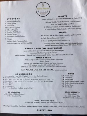 Menu photo 4 Salt and Pepper Grill White Bluff, TN