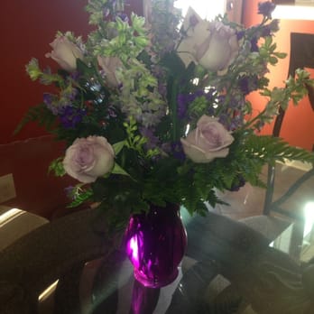 Morrow Florist & Gift Shop - Purple roses in a pretty purple vase - Florists Near Me - Morrow, Georgia Morrow Florist & Gift Shop - Purple roses in a pretty purple vase - Florists Near Me - Morrow, Georgia