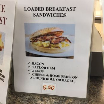 Waldwick Hot Bagels - a menu for a breakfast sandwich - Bagels Near Me - Waldwick, New Jersey