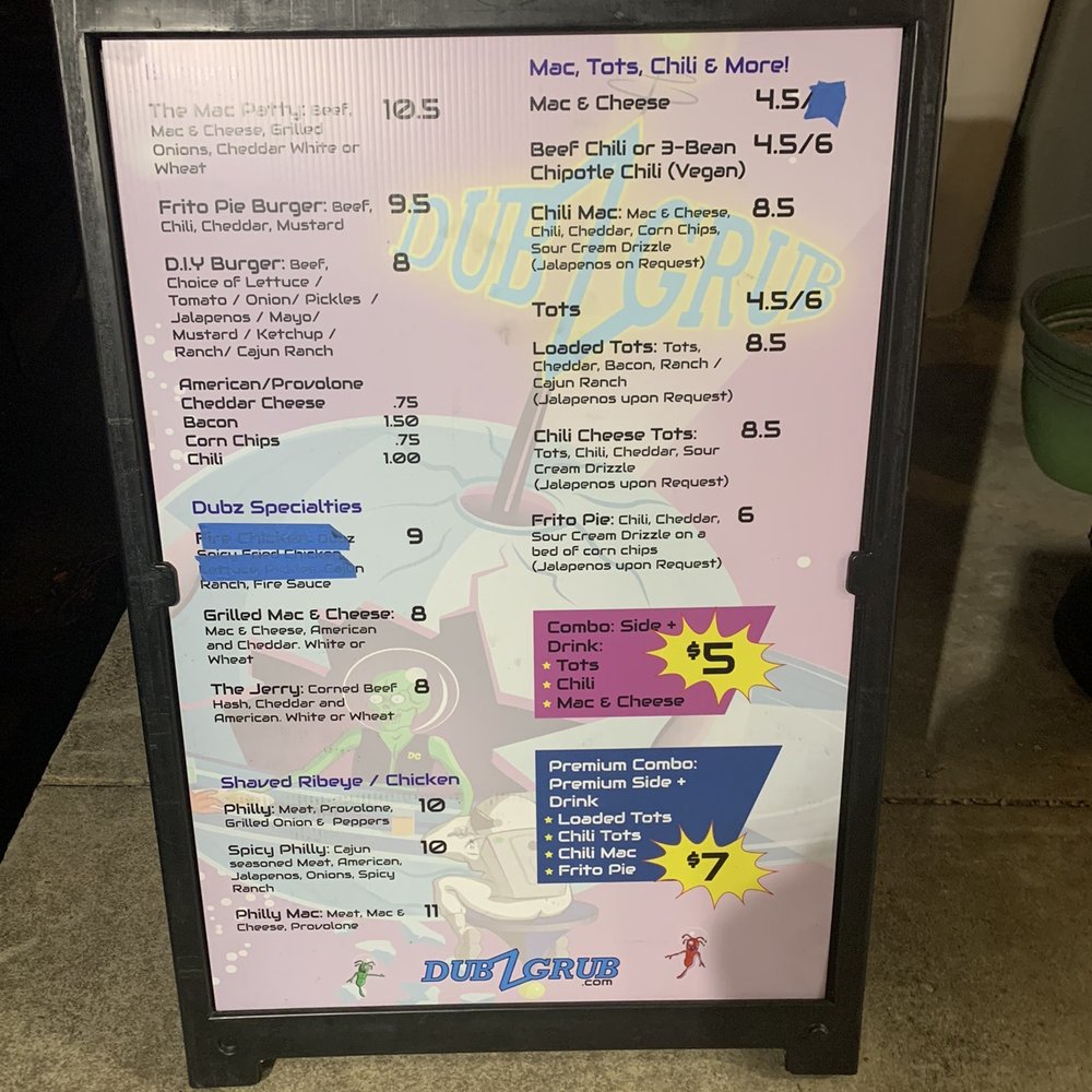 DubzGrub - a menu for a restaurant - Food Trucks Near Me DubzGrub - a menu for a restaurant - Food Trucks Near Me