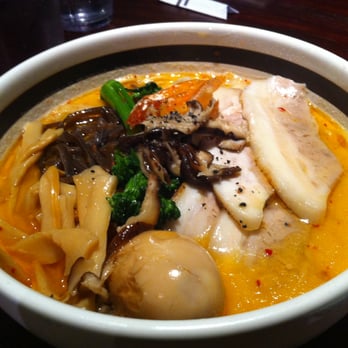 Ramen Parlor - Pork flavor with lobster oil, added egg, bamboo, and pork slices. - Ramen Near Me - San Mateo, California Ramen Parlor - Pork flavor with lobster oil, added egg, bamboo, and pork slices. - Ramen Near Me - San Mateo, California
