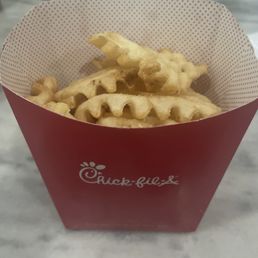 A "Large Fry" with my meal. Sad to see a consistent decline in the quality of service at this location.