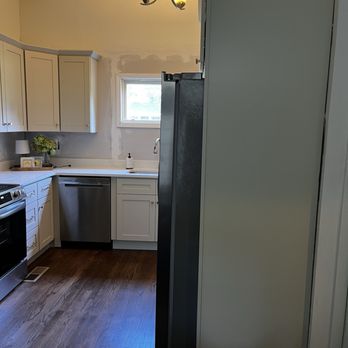 Cabinets To Go - Cabinet and fridge difference. Looks like a guy wearing too short of pants. - Kitchen & Bath Near Me - Birmingham, Alabama Cabinets To Go - Cabinet and fridge difference. Looks like a guy wearing too short of pants. - Kitchen & Bath Near Me - Birmingham, Alabama