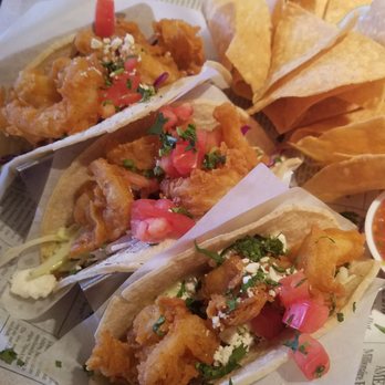 Bubba Gump Shrimp - Fried shrimp tacos (+$1 to fish tacos on the menu) - Seafood Near Me - Long Beach, California