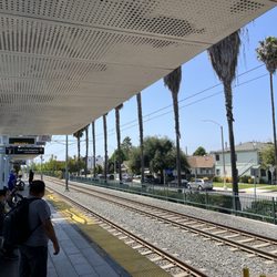 Expo Line Crenshaw Station - E Line going East to downtown Los Angeles