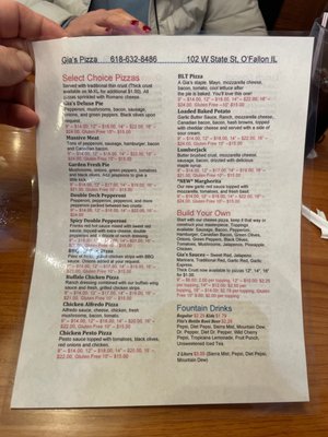 Menu photo 2 Gia's Pizza O Fallon, IL
