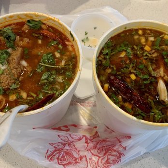 La Frontera - Menudo on the left and Birria de Chivo on the right. - Mexican Near Me - Redmond, Oregon La Frontera - Menudo on the left and Birria de Chivo on the right. - Mexican Near Me - Redmond, Oregon