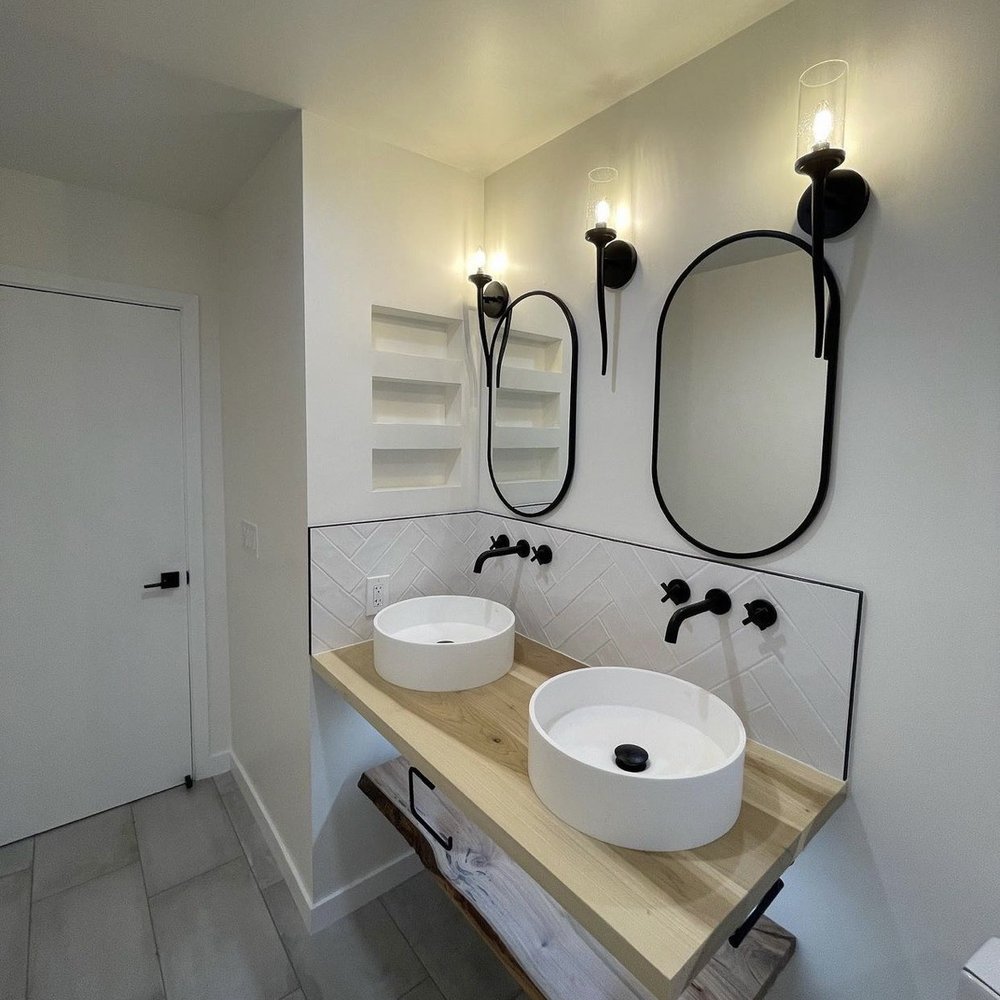 BAC Construction - two sinks in a bathroom - General Contractors Near Me