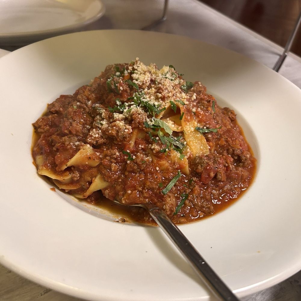 Bricco - Pappardelle and bolognese pasta. Good but I actually prefer thin pasta so I'll pass on this one next time. - Pizza Near Me - Laguna Niguel, California