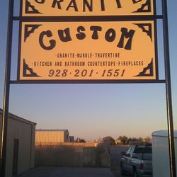 Taken For Granite - Our sign out in front of the shop.