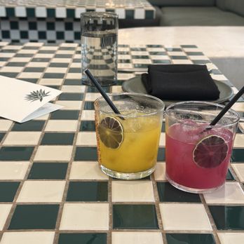 Maleza - Mango Margarita and Prickly Pear Margarita. - Mexican Near Me - Palm Springs, California Maleza - Mango Margarita and Prickly Pear Margarita. - Mexican Near Me - Palm Springs, California