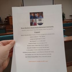 Daniel Pointe Retirement Community - Recital program