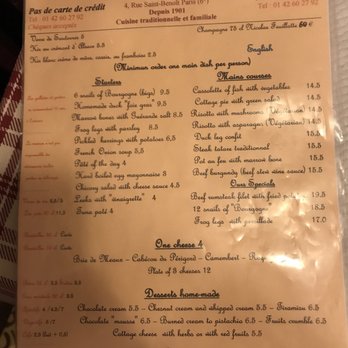 Le Petit Saint Benoit - French Near Me - Paris, 75 Le Petit Saint Benoit - French Near Me - Paris, 75