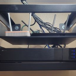Security System Recorder with wireless HDMI, Router, & associated parts...All in one installed cabinet