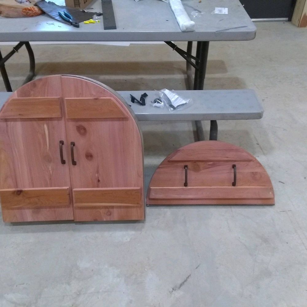 Mike’s Cabinet & Trim - Out door pizza oven door. - General Contractors Near Me