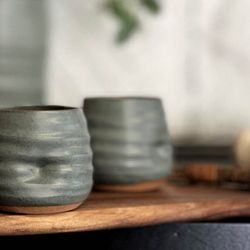Gravesco Pottery - Tipsy tumblers are a handmade pottery kinetic cup for fidgeters. Unique + one of a kind. Made in Indianapolis.