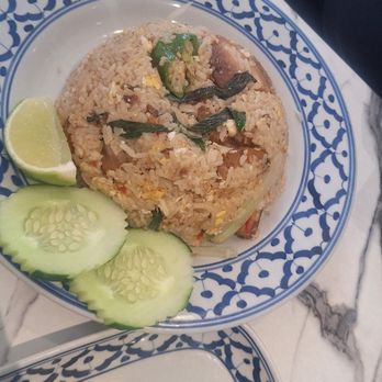 Niyom Thai Kitchen - Pork Belly Thai Basil fried rice - Thai Near Me - Flushing, New York