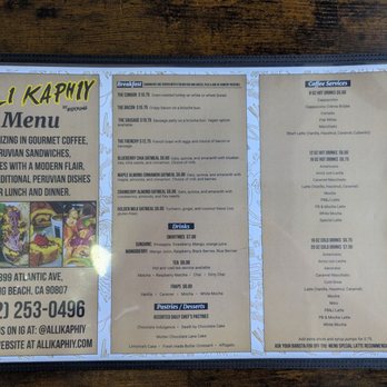 Alli Kaphiy - Menu (August 2025). - Sandwiches Near Me - Long Beach, California Alli Kaphiy - Menu (August 2025). - Sandwiches Near Me - Long Beach, California