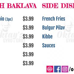 Oktay’s Gyro And Grill - Menu