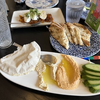 The Foxtail - Hummus app and Burrata app. Burrata is the best thing at the restaurant. - Breakfast & Brunch Near Me - Downers Grove, Illinois