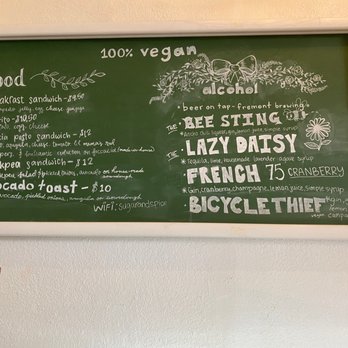 Pluto Organic Cafe - Savory food and alcohol drink menu - Breakfast & Brunch Near Me - Seattle, Washington