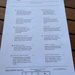 Arcadia Bluffs Dining Room - Lunch Menu