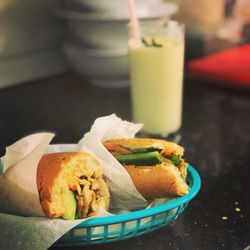 Saigon Baguette - Vietnamese tofu baguette + Pineapple smoothie