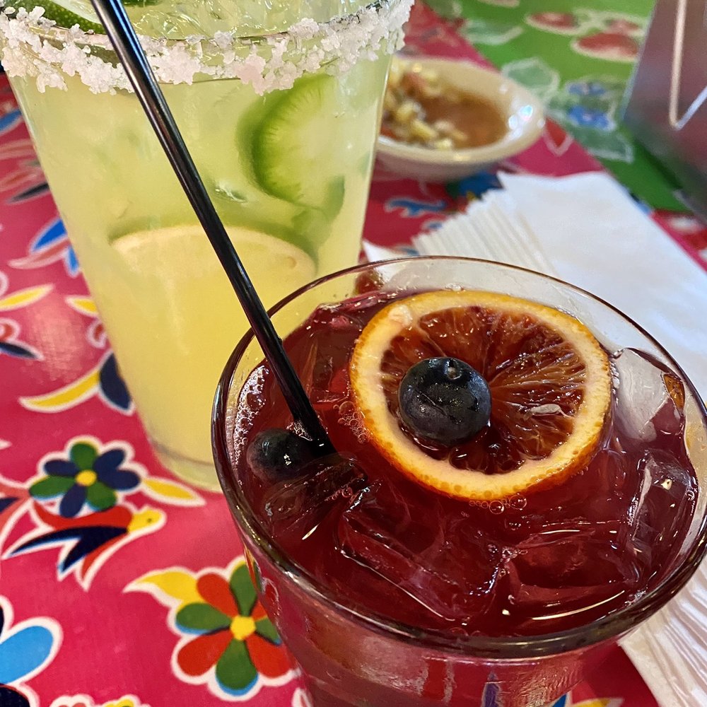$2.50 red sangria & a spicy margarita