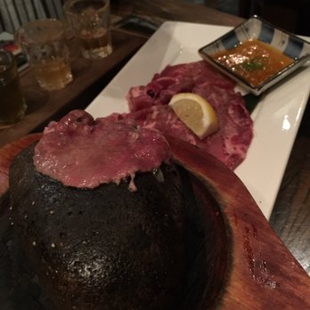 Kingyo - Beef tongue on a hot stone - Japanese Near Me - Vancouver, British Columbia Kingyo - Beef tongue on a hot stone - Japanese Near Me - Vancouver, British Columbia