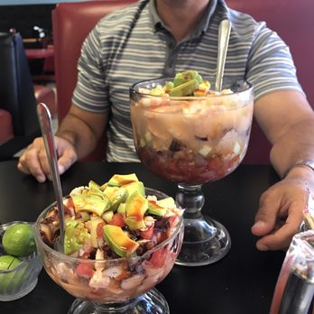 Mariscos El Rafa - Large Shrimp & Octopus cocktail & cazuelita! Polished them both off! - Mexican Near Me - Chino, California Mariscos El Rafa - Large Shrimp & Octopus cocktail & cazuelita! Polished them both off! - Mexican Near Me - Chino, California