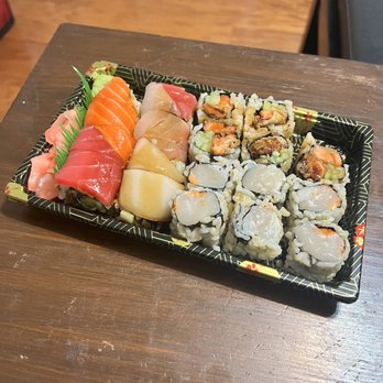 Wasabi House - a plate of sushi on a table - Sushi Bars Near Me - East Brunswick, New Jersey
