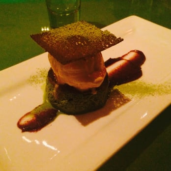 Morimoto - Matcha Tres Leches: green tea castella, burnt honey ice cream, sweet red bean paste - Japanese Near Me - Philadelphia, Pennsylvania Morimoto - Matcha Tres Leches: green tea castella, burnt honey ice cream, sweet red bean paste - Japanese Near Me - Philadelphia, Pennsylvania