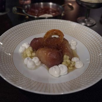 JouJou - Baba Au Rhum w/ whipped coconut, pineapple-rum flambée ($21) - French Near Me - San Francisco, California JouJou - Baba Au Rhum w/ whipped coconut, pineapple-rum flambée ($21) - French Near Me - San Francisco, California