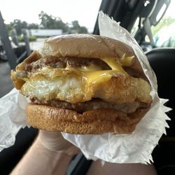 Burger House - Sausage, Egg, and Cheese with Double Meat